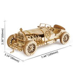 InnoVibe Závodní auto U-9 Grand Prix - 3D dřevěná stavebnice