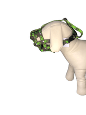 Palkar Nylonový náhubek pro zkrácený čumák pro psy vel. 3 25 cm x 5,5 cm černo-zelená