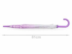 Kraftika 1ks fialová dívčí průhledný vystřelovací deštník s květy