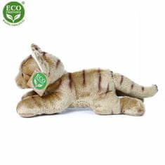 Rappa Plyšová kočka ležící hnědá 18 cm eco-friendly