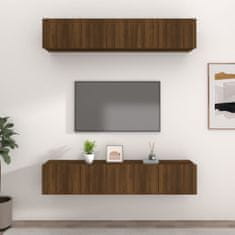 shumee TV skříňky 4 ks hnědý dub 80 x 30 x 30 cm kompozitní dřevo