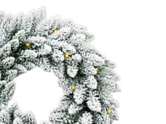 LAALU.cz Věnec vánoční neozdobený umělý bílý DELUXE Viola 45 cm s LED OSVĚTLENÍM na stůl i zavěšení