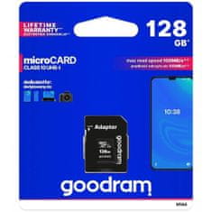 GoodRam Paměťová karta GOODRAM microSDHC 128GB + adaptér