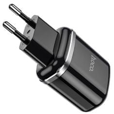 Hoco Nabíječka do sítě 2,4A 2xUSB + kabel 1m micro USB Hoco N4 Smart Dual USB - černá