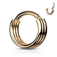SPERKY4U Zlacený piercing kruh segment 1,2 x 10 mm