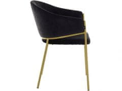 Danish Style Jídelní židle Nina (SADA 2 ks), samet, černá