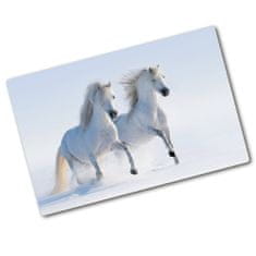 Wallmuralia Kuchyňská deska skleněná Dva koně sníž 80x52 cm