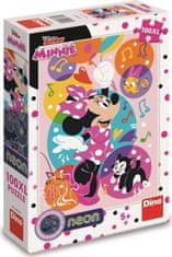 Dino  Svítící puzzle Minnie a balónky XL 100 dílků