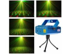 AUR Disco laser - mini laserový projektor (zelená + červená)