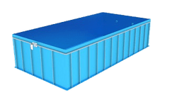 Gluc PBS Kompletní bazénový set BOURÁK 5x3x1.5m - plastový bazén hranatý