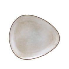 Clay Mělký keramický talíř Triangle, 27x24cm, šedobéžová TM-22ST0704106