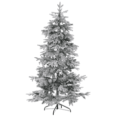 Beliani Zasněžený umělý vánoční stromek 210 cm bílý TOMICHI