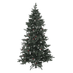Beliani Zasněžený umělý vánoční stromek 180 cm zelený DENALI