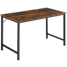 tectake Psací stůl Jenkins - Industrial tmavé dřevo,140 cm