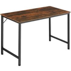 tectake Psací stůl Jenkins - Industrial tmavé dřevo,120 cm