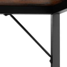 tectake Psací stůl Jenkins - Industrial tmavé dřevo,140 cm