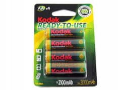 Kodak 4 x dobíjecí baterie Ni-MH KODAK R06 R6 AA 2100 mAh