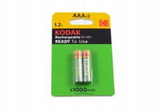 Kodak 2 x baterie KODAK R03 R3 AAA 1000 mAh Ni-MH