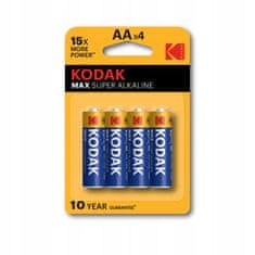 Kodak 4x Bateria KODAK Super Zásaditý R06 R6 AA 1,5V