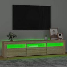 Greatstore TV skříňka s LED osvětlením dub sonoma 180x35x40 cm