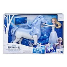 VERVELEY Disney Frozen 2, panenka Disney Princess Elsa 30 cm a její interaktivní kůň Nokk 23 cm