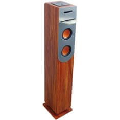 Inovalley INOVALLEY HP34-CD-WOOD Věžový CD přehrávač, Bluetooth, 100 W, USB, dřevo a šedá barva