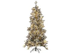 Beliani Zasněžený osvícený vánoční stromeček 180 cm bílý TATLOW