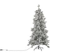 Beliani Zasněžený osvícený vánoční stromeček 180 cm bílý TATLOW