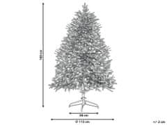Beliani Zasněžený vánoční stromek 180 cm bílý BRISCO