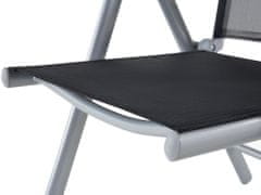 Beliani Černá hliníková zahradní sada stolu a židlí CATANIA