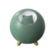 DIFÚ Cat-1 roztomilý zvlhčovač vzduchu s aroma difuzérem Barva: Zelená