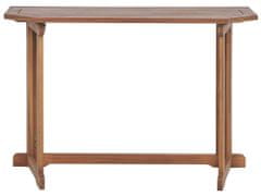 Beliani Skládací stůl z akáciového dřeva 110 x 47 cm světlé dřevo TREIA