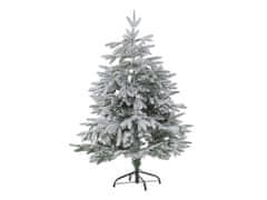 Beliani Zasněžený umělý vánoční stromek 120 cm bílý BASSIE
