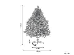 Beliani Zasněžený umělý vánoční stromeček 120 cm zelený MASALA