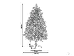 Beliani Zasněžený umělý vánoční stromeček 180 cm zelený MASALA