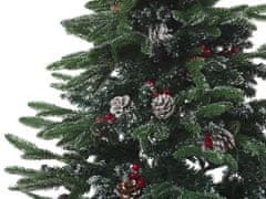 Beliani Zasněžený umělý vánoční stromek 120 cm zelený DENALI