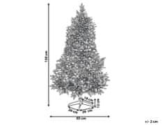 Beliani Zasněžený umělý vánoční stromek 120 cm zelený DENALI