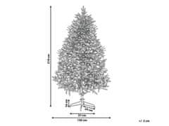 Beliani Zasněžený umělý vánoční stromek 210 cm bílý BASSIE