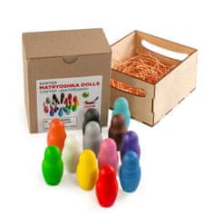 Ulanik Montessori dřevěná sada "Colourful nesting dolls"