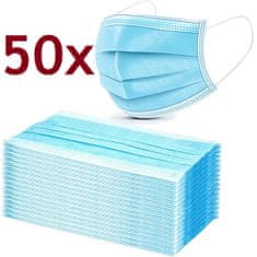 IZMAEL 50x Hygienické jednorázové Rouška HN02-Modrá KP6668