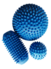 Masážní souprava modrá(balanční čočka, masážní váleček a míček).