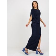 Factoryprice Dámské šaty s elastickým pasem třpytivé večerní RAYMONDA modré NU-SK-1685.28P_392775 36
