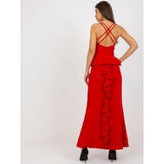 Factoryprice Dámské šaty s překříženými ramínky maxi večerní SHENA červené NU-SK-1668.14P_392745 36
