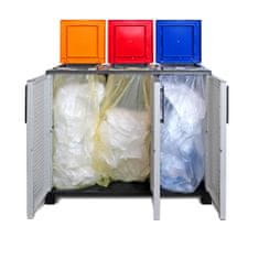 ArtPlast Skříň na tříděný odpad Linea Family 3dv/3víka-barevná