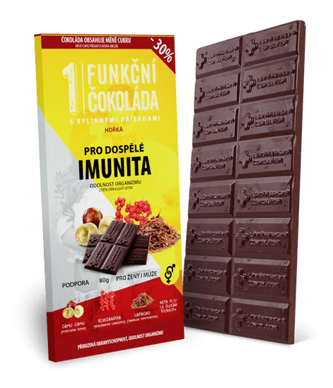 Lékárenská čokoláda Hořká čokoláda Imunita pro dospělé