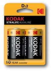 Kodak Baterie Xtralife Alkaline D (R20) 2 ks.