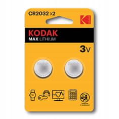 Kodak Baterie Max Lithium CR2032 3V 2 ks.