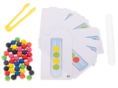 Aga Vzdělávací puzzle barevné montessori kuličky