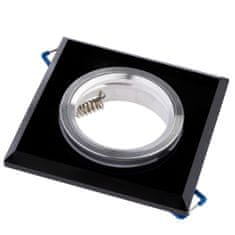 LUMILED Halogenové skleněné vestavné pevné svítidlo LED stropní GU10 MR16 Čtvercové Černé