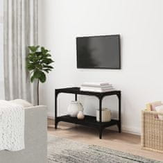 Greatstore TV skříňka černá 60 x 33 x 41 cm kompozitní dřevo a ocel
